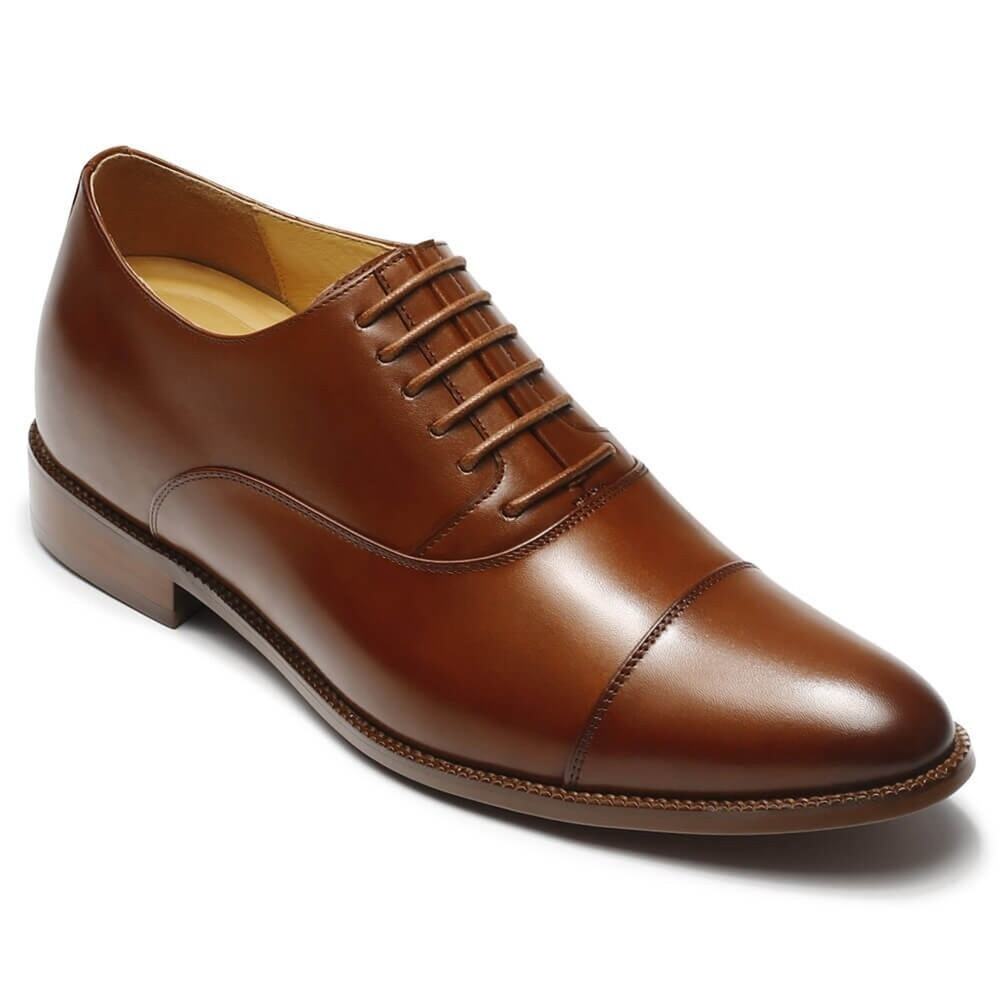 US11 CHAMARIPA 7cm/2.76" Elevator Shoes Men brown height Increase Oxford
